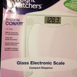 NIB- CONAIR WEIGHT WATCHERS GLASS ELECTRONIC SCALE